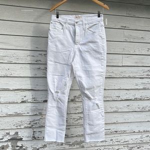 Madewell the high-rise slim boyjean white